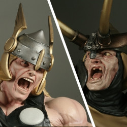 MARVEL COMICS Diorama Thor vs Loki Sideshow