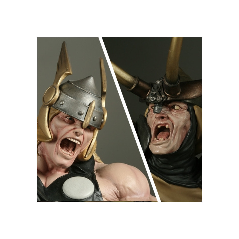 MARVEL COMICS Diorama Thor vs Loki Sideshow