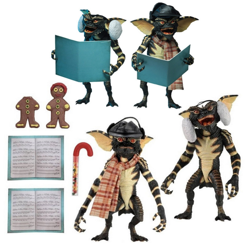 GREMLINS Pack 2 Figurines Christmas Carol Winter Scene Neca GREMLINS Pack 2 Figurines Christmas Carol Winter Scene Neca