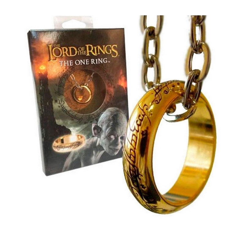LE SEIGNEUR DES ANNEAUX réplique Anneau Unique de Sauron plaqué or LE SEIGNEUR DES ANNEAUX réplique Anneau Unique de Sauron plaqué or