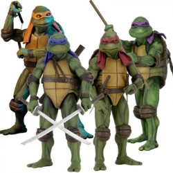 TORTUES NINJA Pack 4 figurines 19 ème 1990 Movie Version Neca