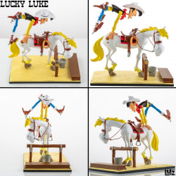  LUCKY LUKE Statue Lucky Luke & Jolly Jumper LMZ Collectibles