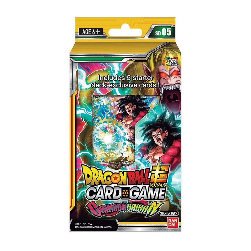 DRAGON BALL SUPER CARD GAME Starter 5 The Crimson Saiyan Bandai DRAGON BALL SUPER CARD GAME Starter 5 The Crimson Saiyan Bandai