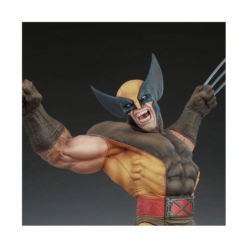 MARVEL COMICS Statue Wolverine Brown Premium Format Sideshow Collectibles MARVEL COMICS Statue Wolverine Brown Premium Format Sideshow Collectibles