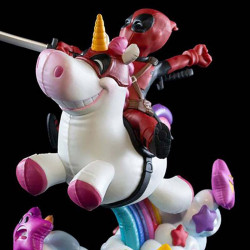 MARVEL Figurine Q-Fig Max Elite Deadpool x Unicorn Quantum Mechanix
