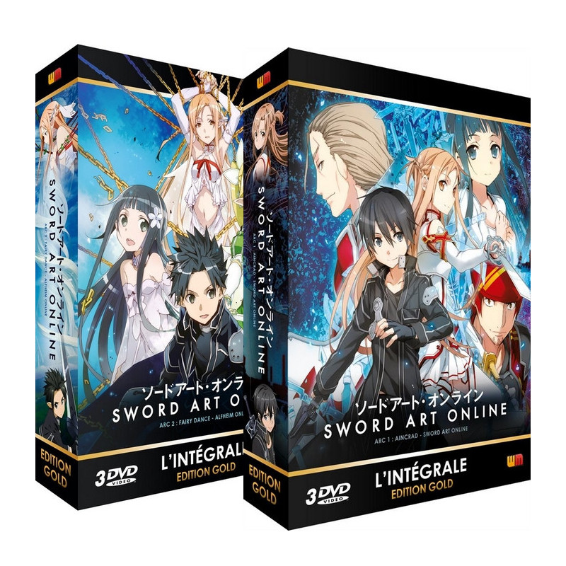 SWORD ART ONLINE Arc 1 & 2 Pack Coffret DVD Intégrale Edition Gold SWORD ART ONLINE Arc 1 & 2 Pack Coffret DVD Intégrale Edition Gold