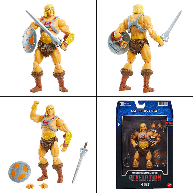 Maîtres de l'Univers Origins Deluxe, figurine articulée Musclor en tenue de combat avec