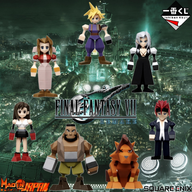 Final Fantasy VII Box of 8 Polygon Figures