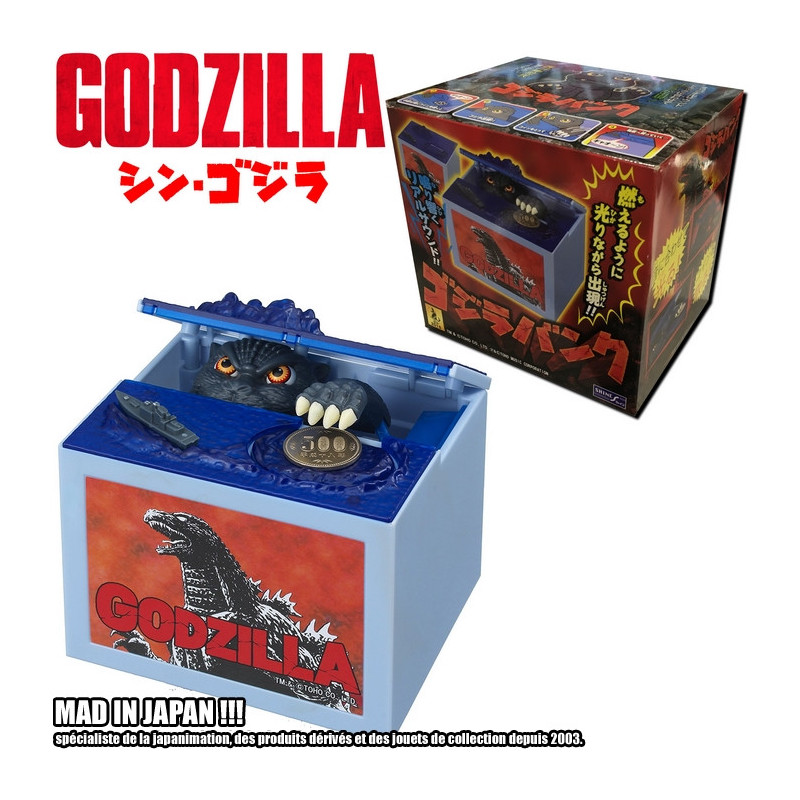 GODZILLA Tirelire animée Itazura Godzilla Shine