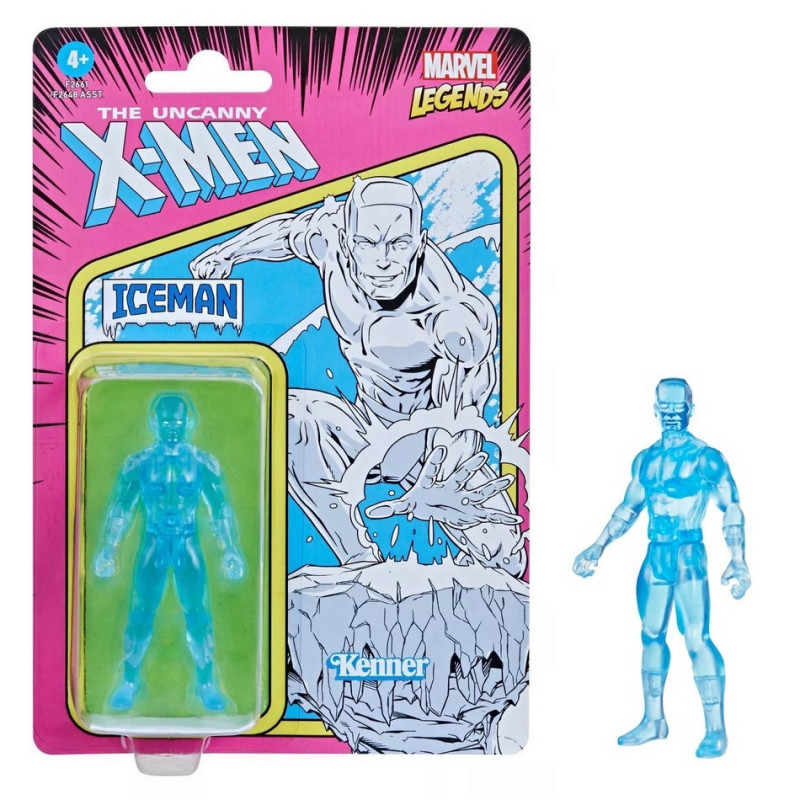 MARVEL LEGENDS Figurine Iceman Kenner Retro Series Hasbro MARVEL LEGENDS Figurine Iceman Kenner Retro Series Hasbro