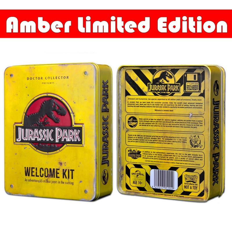 JURASSIC PARK Welcome Kit Amber Limited Edition Doctor Collector JURASSIC PARK Welcome Kit Amber Limited Edition Doctor Collector