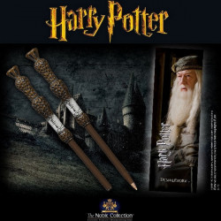  HARRY POTTER Stylo Baguette & Marque-page Dumbledore Noble Collection