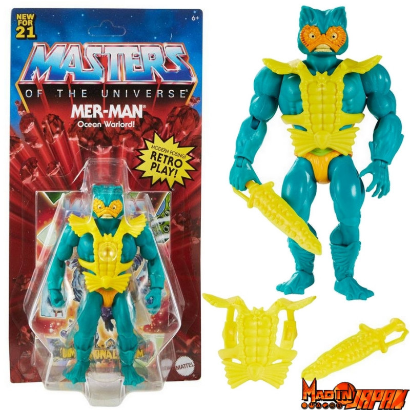 Neuf Mer-Man Oceanor Cartoon Maitres de l'univers Mattel - Jeux & Jouets