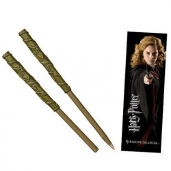 HARRY POTTER Stylo Baguette & Marque-page Hermione Noble Collection