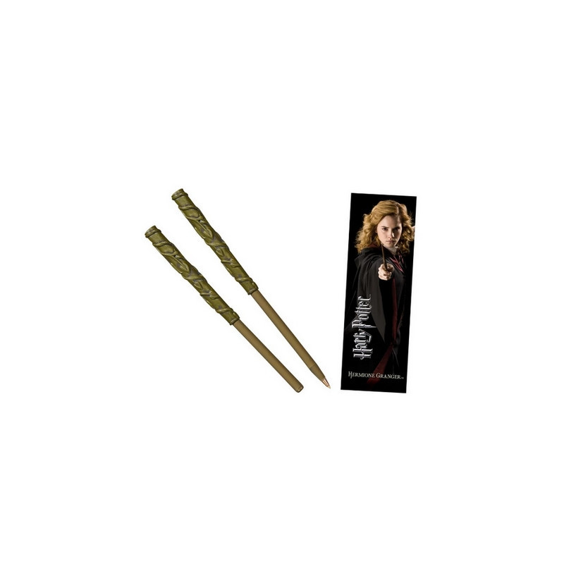 HARRY POTTER Stylo Baguette & Marque-page Hermione Noble Collection