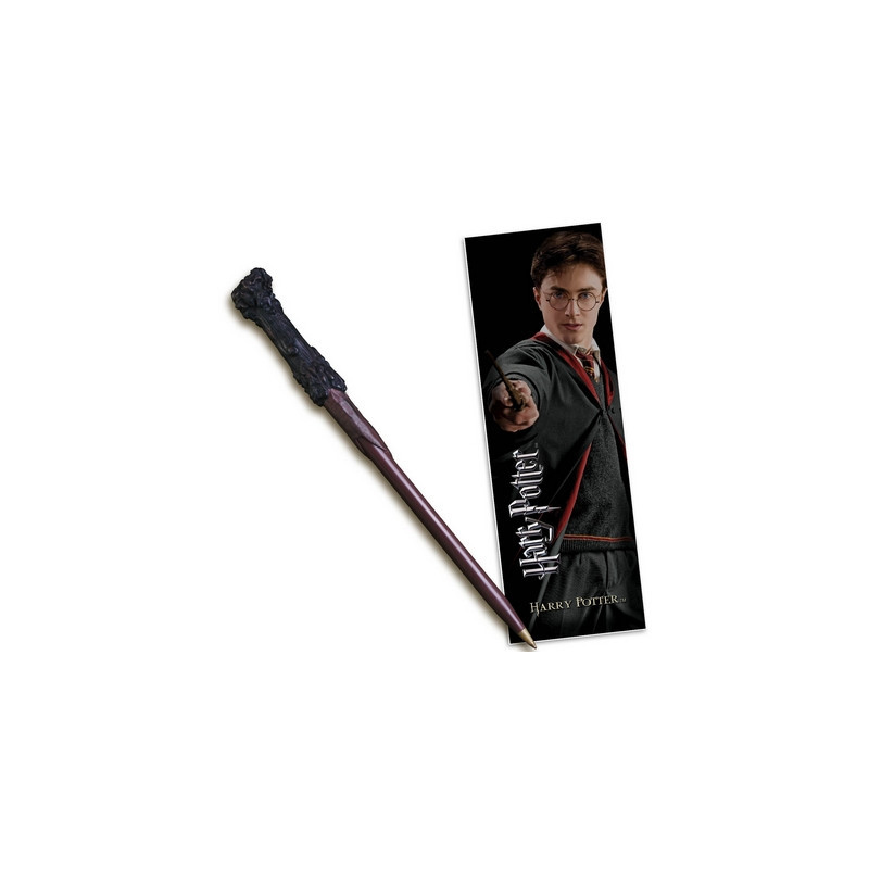 HARRY POTTER Stylo Baguette & Marque-page Harry Noble Collection