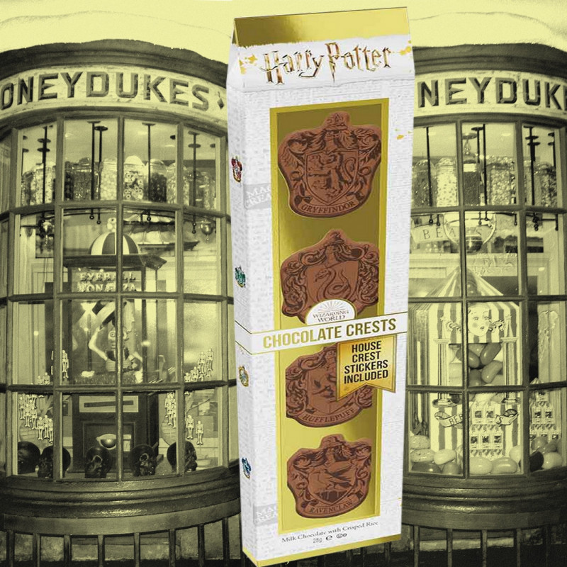 HARRY POTTER Blason en Chocolat des 4 Maisons de Poudlard HARRY POTTER Blason en Chocolat des 4 Maisons de Poudlard