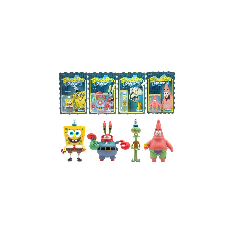 BOB L'EPONGE set Figurines ReAction Super7