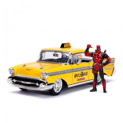 DEADPOOL Réplique Yello Taxi Chevy 1957 Bel Air Jada Toys 124ème