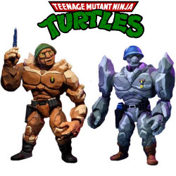 TORTUES NINJA Pack Figurines Tragg & Grannitor Neca