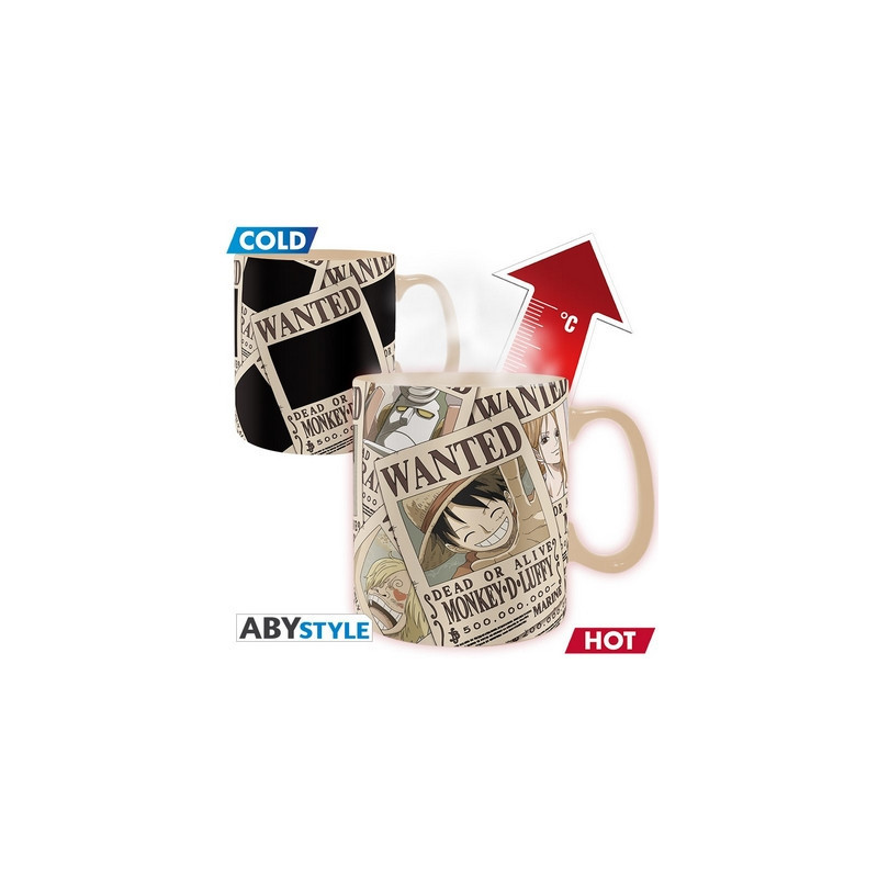 Cofanetto One Piece – Tazza + T-Shirt Taglia M – Regalo Per Fan – Teschio Con Cartina Nero