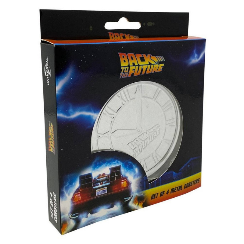 RETOUR VERS LE FUTUR Pack 4 sous-verres Métal Fanattik RETOUR VERS LE FUTUR Pack 4 sous-verres Métal Fanattik