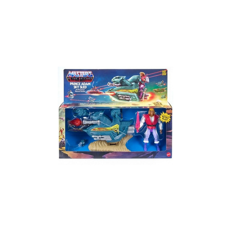 MAITRES DE L'UNIVERS Origins Set Figurine Prince Adam & Sky Sled Mattel MAITRES DE L'UNIVERS Origins Set Figurine Prince Adam & Sky Sled Mattel