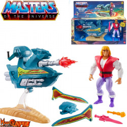  MAITRES DE L'UNIVERS Origins Set Figurine Prince Adam & Sky Sled Mattel