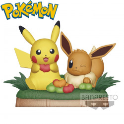  POKEMON Diorama Pikachu & Evoli Banpresto