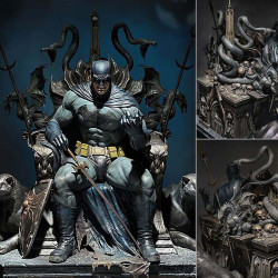  DC COMICS Statue Batman On Throne Queen Studios