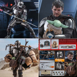  STAR WARS The Mandalorian Figurines The Mandalorian & Grogu Deluxe Version Hot Toys