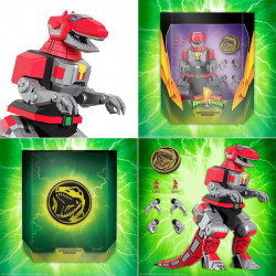  POWER RANGERS Figurine Ultimates Tyrannosaurus Dinozord Super7