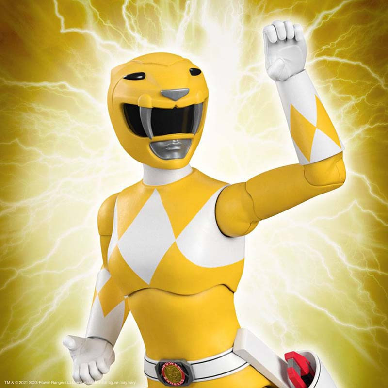 POWER RANGERS Figurine Ultimates Yellow Ranger Super7