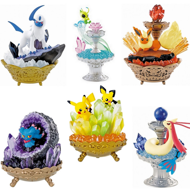 POKEMON Pack 6 Figurines Gemstone Collection Re-Ment POKEMON Pack 6 Figurines Gemstone Collection Re-Ment