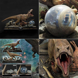 JURASSIC WORLD FALLEN KINGDOM Statue T-Rex & Carnotaurus Deluxe Version  Prime 1 Studio