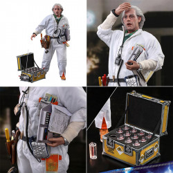  RETOUR VERS LE FUTUR Figurine Movie Masterpiece Doc Brown Deluxe Version Hot Toys