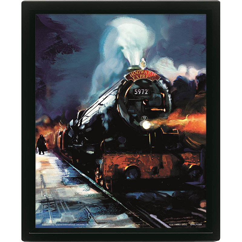 HARRY POTTER Cadre 3D Lenticulaire Hogwarts Express Pyramid