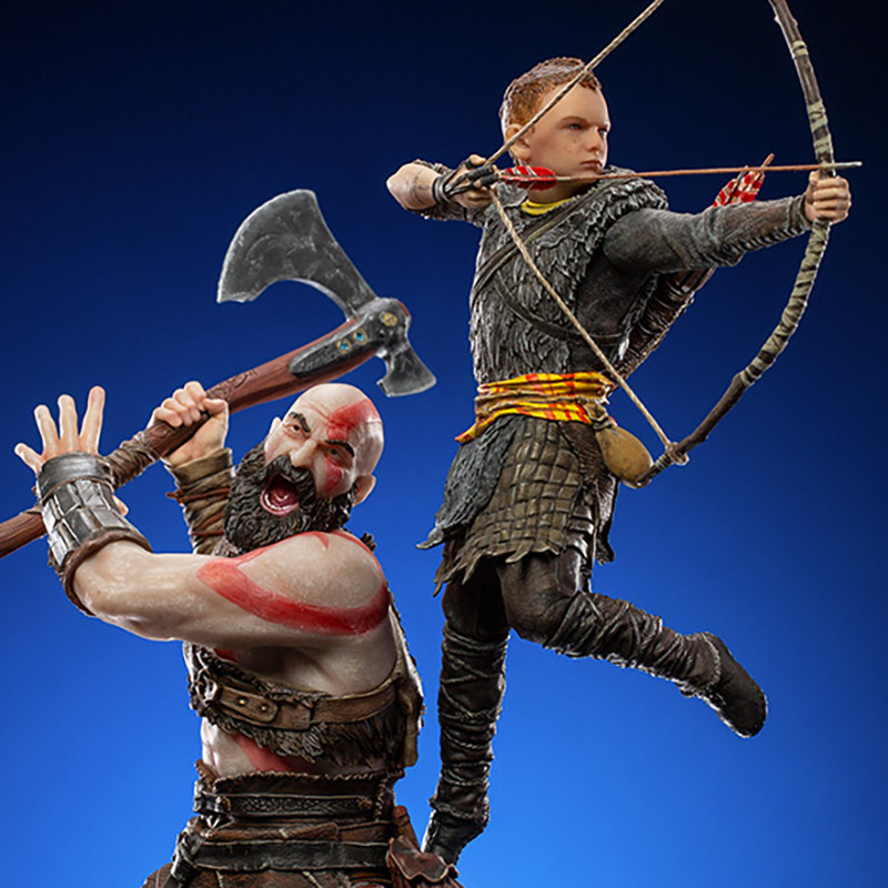 GOD OF WAR Statue Kratos & Atreus BDS Art Scale Iron Studios
