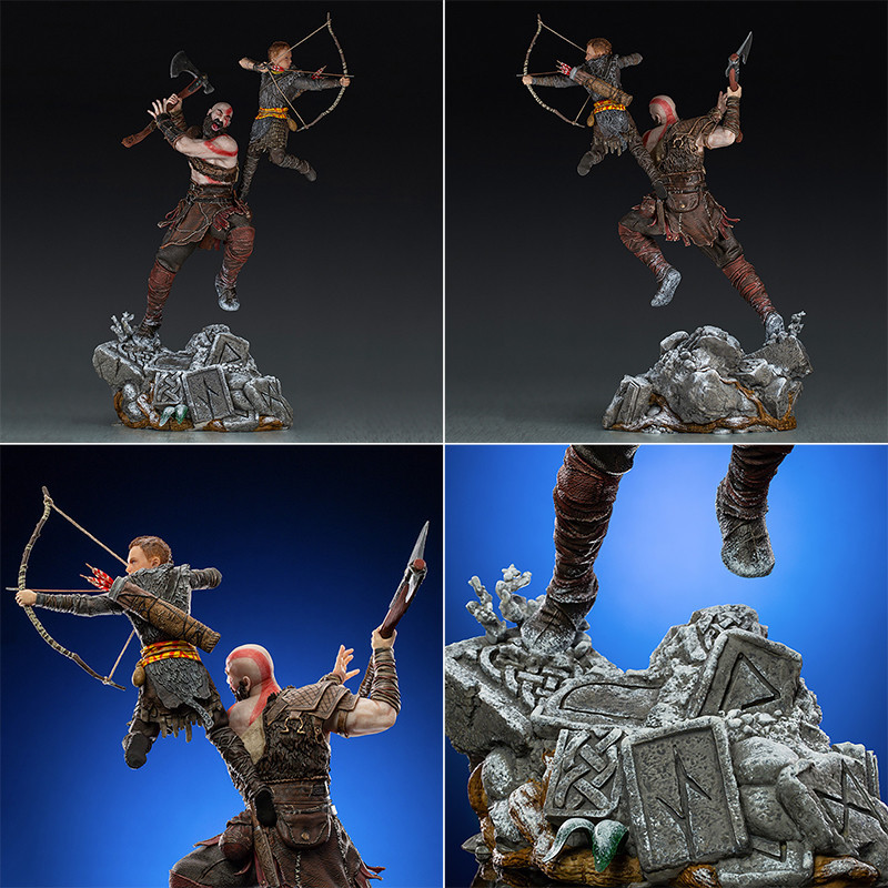 GOD OF WAR Statue Kratos & Atreus BDS Art Scale Iron Studios