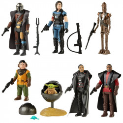 STAR WARS The Mandalorian Pack 7 Figurines Retro Collection Hasbro