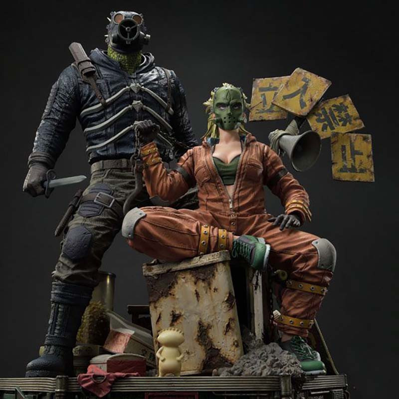 DOROHEDORO Statue Caiman & Nikaido Deluxe Version Prime 1 Studio