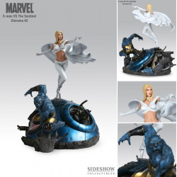  X-MEN VS Sentinel 2 Diorama White Queen & Beast Sideshow