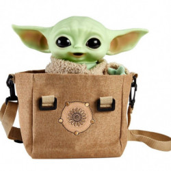 STAR WARS The Mandalorian Peluche électronique The Child avec sac bandoulière Mattel