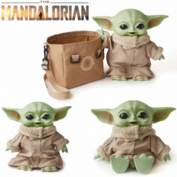  STAR WARS The Mandalorian Peluche électronique The Child avec sac bandoulière Mattel
