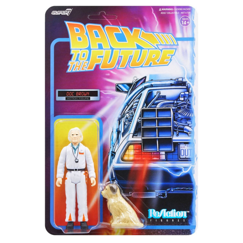RETOUR VERS LE FUTUR Figurine ReAction Doc & Einstein Super7 RETOUR VERS LE FUTUR Figurine ReAction Doc & Einstein Super7
