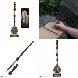  HARRY POTTER Stylo Baguette Magique & Présentoir Albus Dumbledore Cinereplicas