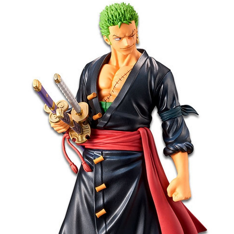 RORONOA ZORO FIGURINE ONE PIECE DXF GRANDLINE MEN FILM GOLD VOL. 3  BANPRESTO 16 CM - Kingdom Figurine