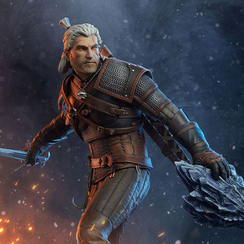 THE WITCHER 3 Wild Hunt Statue Geralt Sideshow