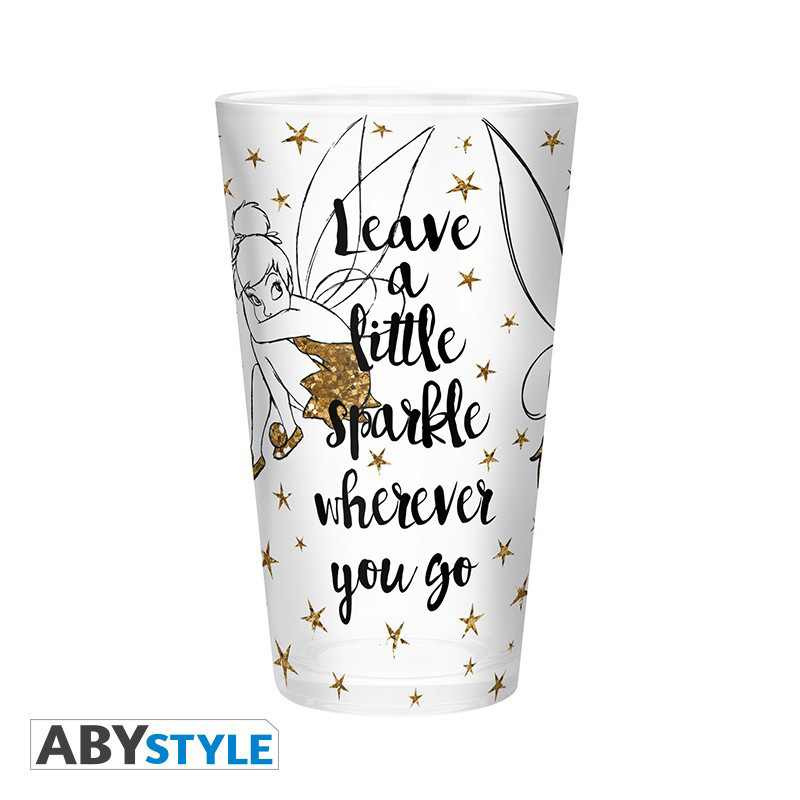 DISNEY Peter Pan Verre XXL Clochette Dorée Abystyle