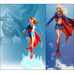 SUPERMAN statue Supergirl full size By Michael Turner DC Direct